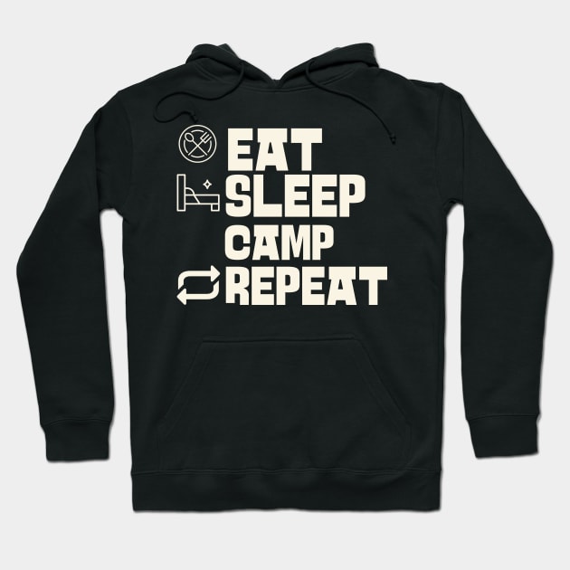 Eat Sleep Camp Repeat Hoodie by victoria@teepublic.com